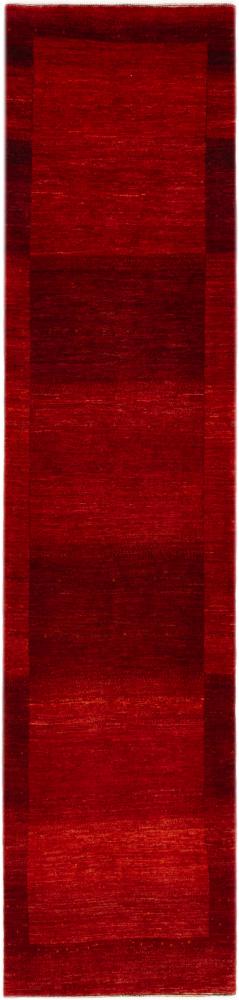Persian Rug Persian Gabbeh Loribaft Atash 10'11"x2'8" 10'11"x2'8", Persian Rug Knotted by hand