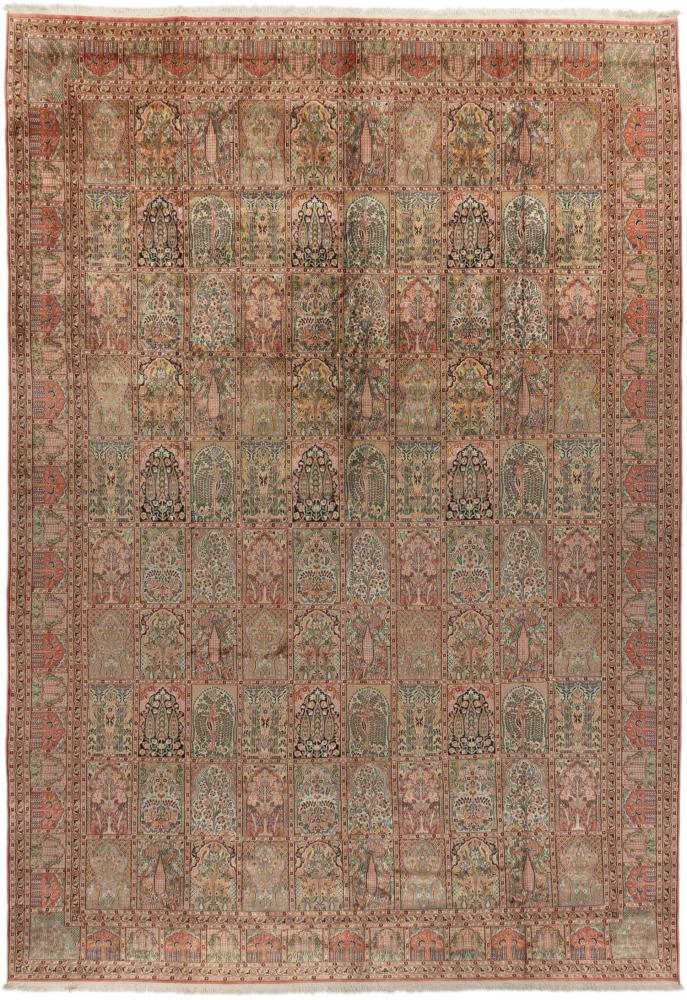 Tapis indien Cachemire Soie 525x361 525x361, Tapis persan Noué à la main