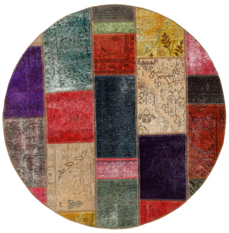 Tapete persa Patchwork 149x149 149x149, Tapete persa Atado à mão