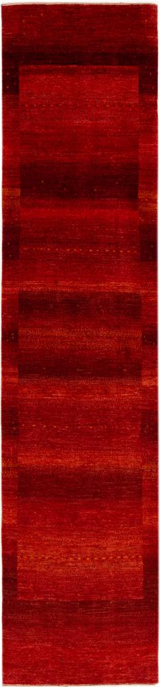 Persian Rug Persian Gabbeh Loribaft Atash 11'10"x2'8" 11'10"x2'8", Persian Rug Knotted by hand