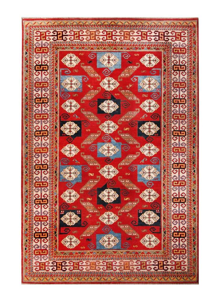 Tapis afghan Kazak Darya 235x169 235x169, Tapis persan Noué à la main