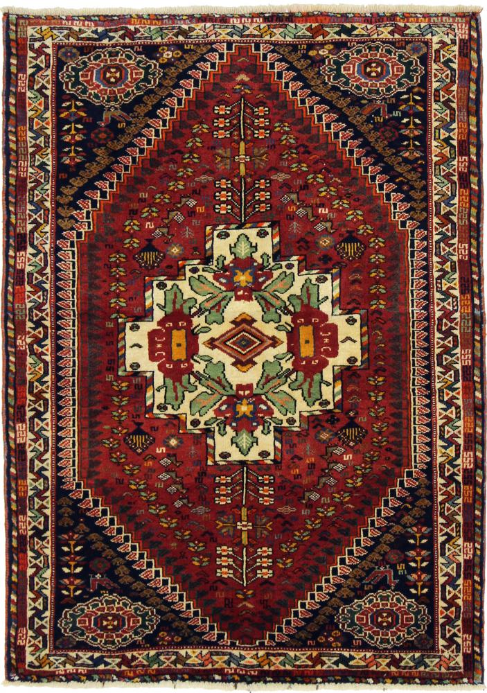 Tapete persa Ghashghai 158x115 158x115, Tapete persa Atado à mão