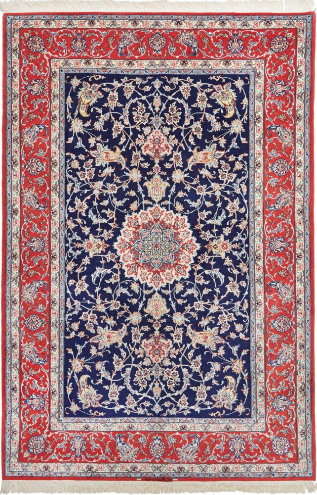 Perzisch tapijt Isfahan Zijden Pool 231x158 231x158, Perzisch tapijt Handgeknoopte