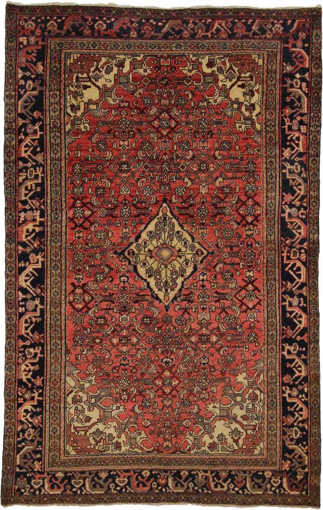 Persisk tæppe Hamadan 216x138 216x138, Persisk tæppe Knyttet i hånden