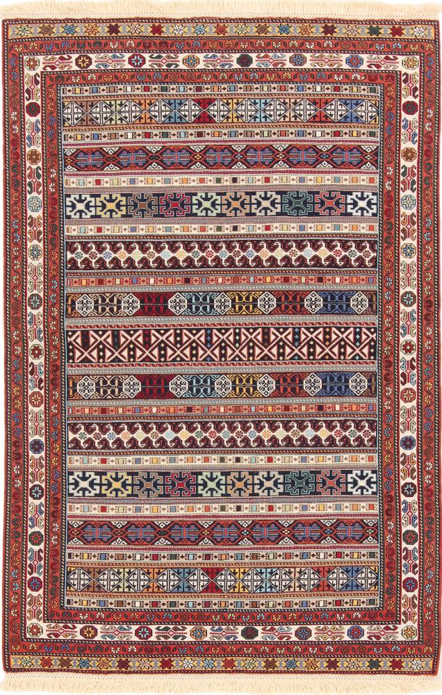 Tapete persa Kilim Soozani 150x100 150x100, Tapete persa Tecido à mão