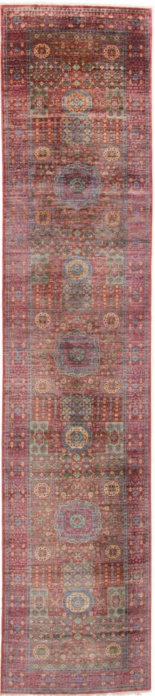 Αφγανικό χαλί Mamluk 396x86 396x86, Περσικό χαλί Οι κόμποι έγιναν με το χέρι