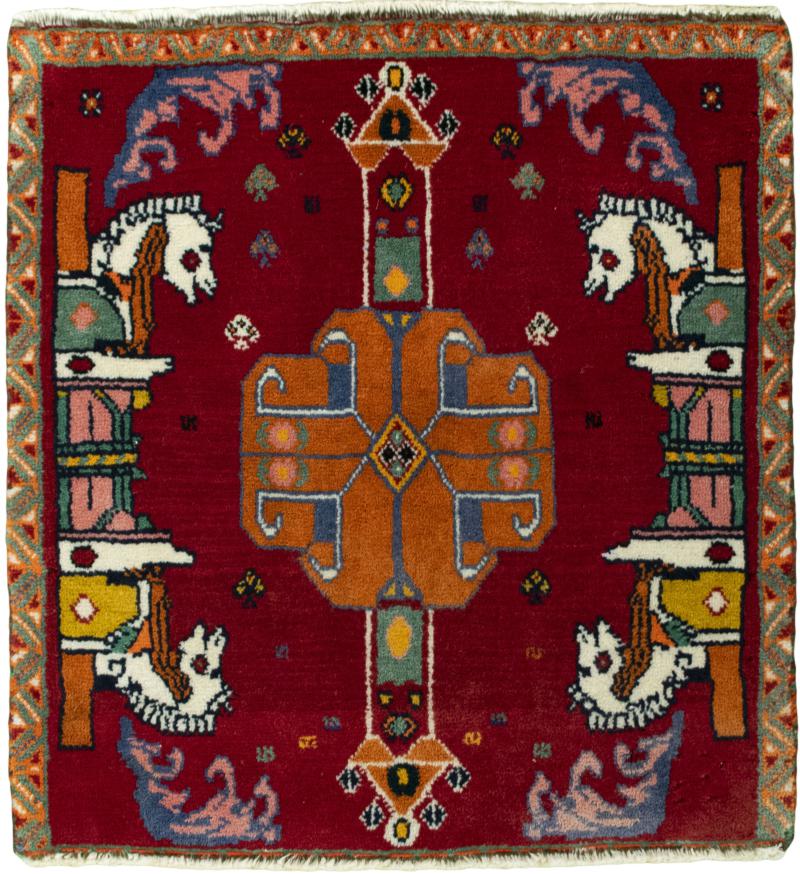 Persian Rug Shiraz 62x56 62x56, Persian Rug Knotted by hand