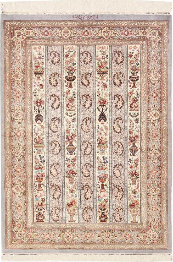 Persisk tæppe Ghom Silke 153x100 153x100, Persisk tæppe Knyttet i hånden