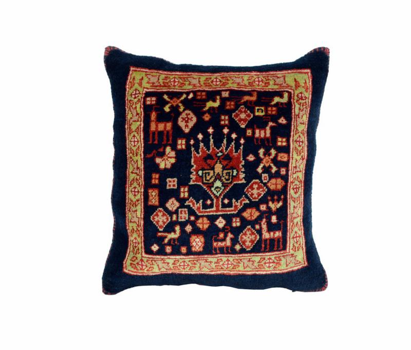 Persian Rug Kissen Ghashghai 41x37 41x37, Persian Rug Knotted by hand