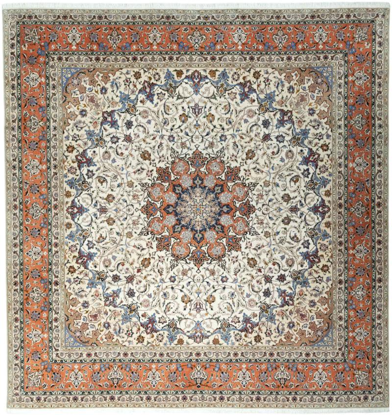 Tapis persan Tabriz 50Raj 313x303 313x303, Tapis persan Noué à la main