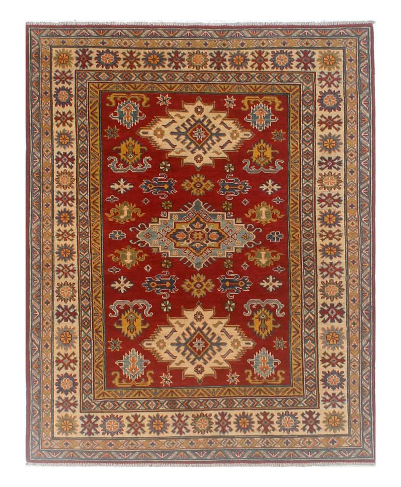 Afghan rug Kazak Ghazni 206x150 206x150, Persian Rug Knotted by hand