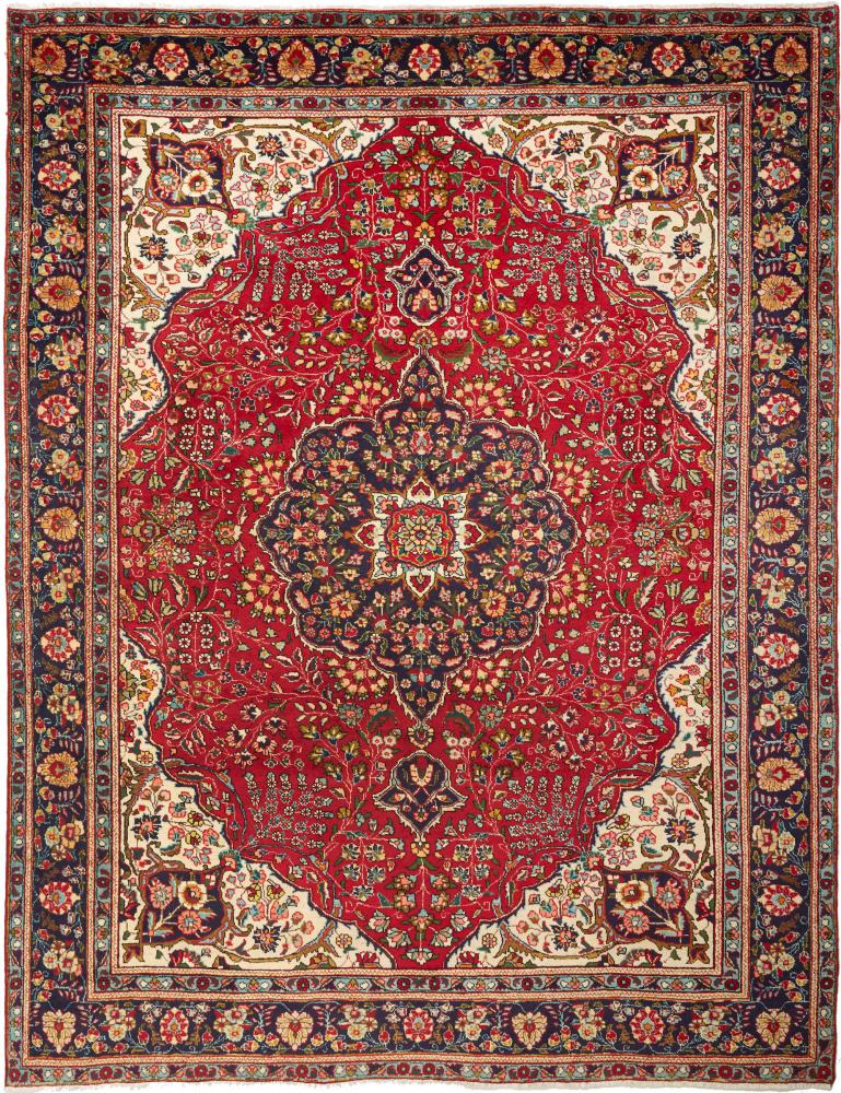 Tapis persan Tabriz 10'10"x8'2" 10'10"x8'2", Tapis persan Noué à la main