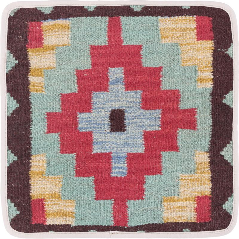 Afghanska mattan Kilim Afghan Kuddfodral 40x40 40x40, Persisk matta Knuten för hand