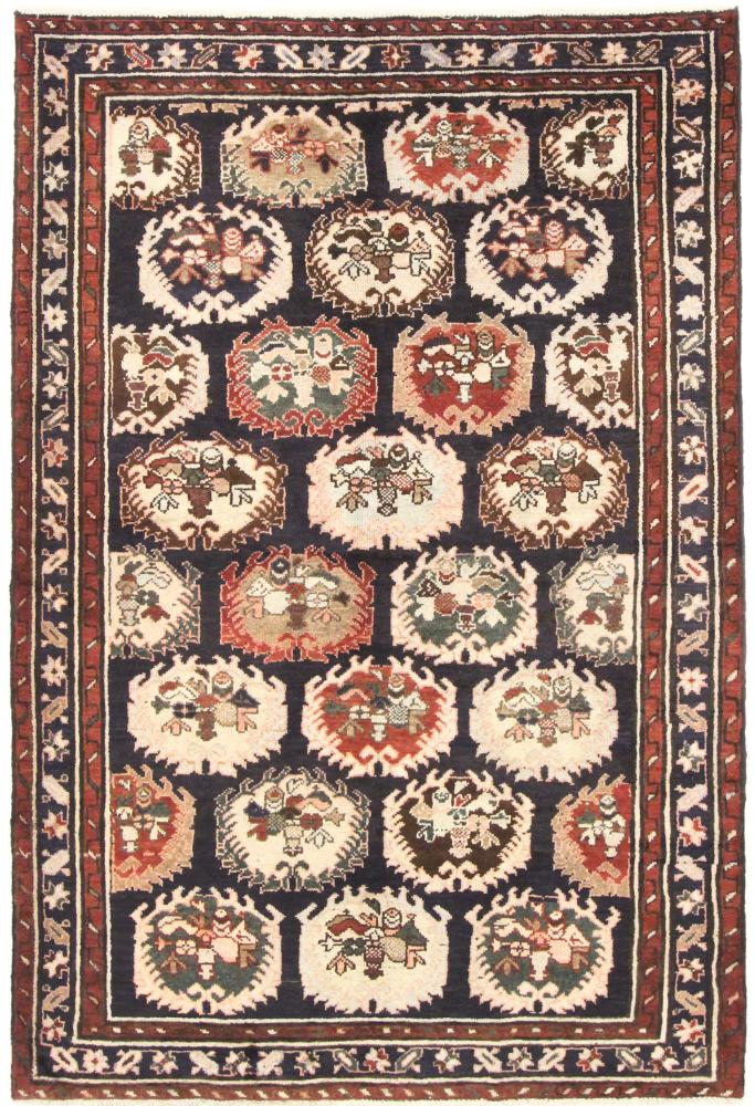 Persian Rug Sandjan 6'9"x4'7" 6'9"x4'7", Persian Rug Knotted by hand