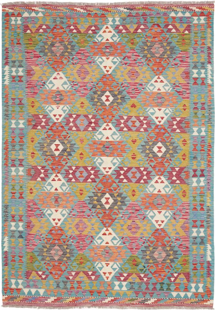 Covor afgan Chilim Afghan 245x164 245x164, Covor persan Țesut manual