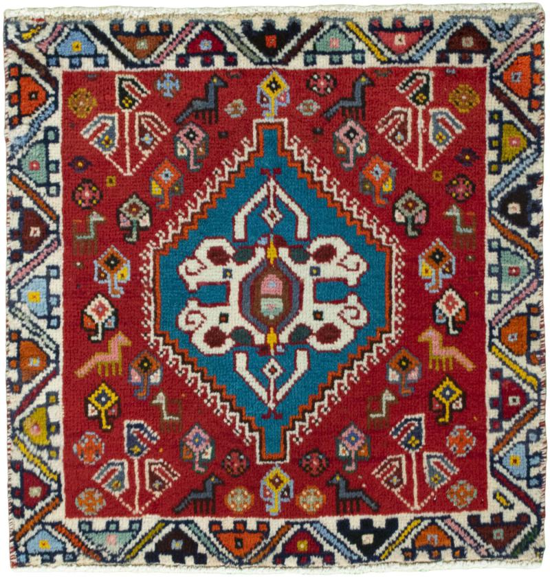 Persian Rug Shiraz 65x63 65x63, Persian Rug Knotted by hand