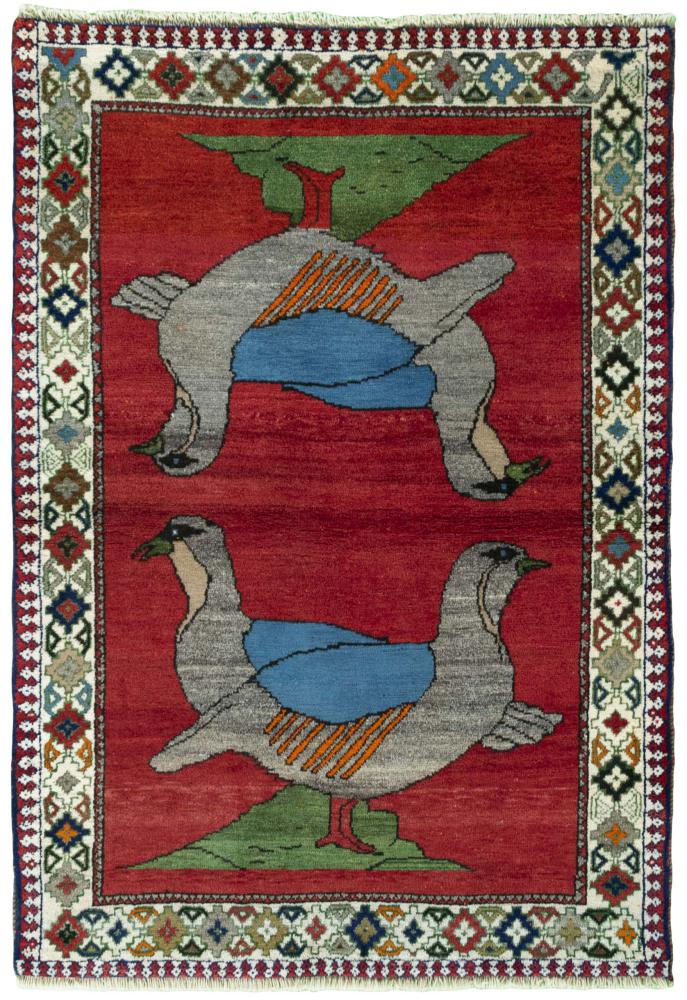 Persian rug Persian Gabbeh Old 4'9"x3'3" 4'9"x3'3", Persian rug Hand-knotted