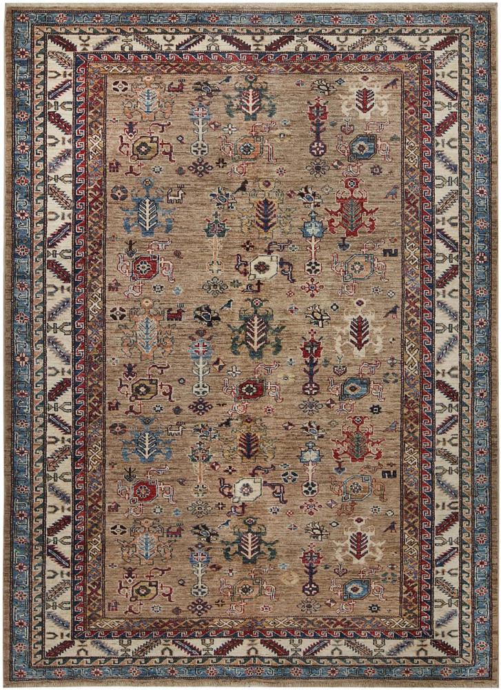 Αφγανικό χαλί Kazak 241x166 241x166, Περσικό χαλί Οι κόμποι έγιναν με το χέρι