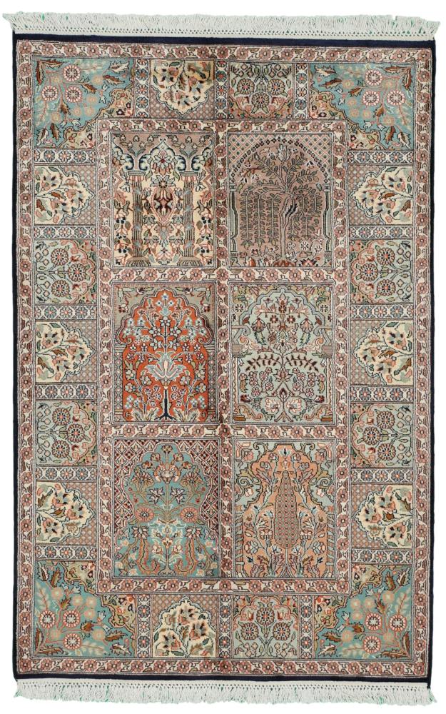Tapis indien Cachemire Soie 124x81 124x81, Tapis persan Noué à la main
