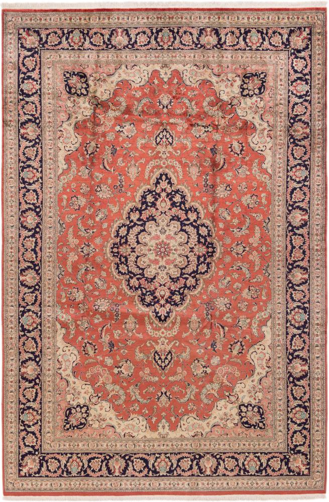 Persisk tæppe Ghom Silke 305x201 305x201, Persisk tæppe Knyttet i hånden