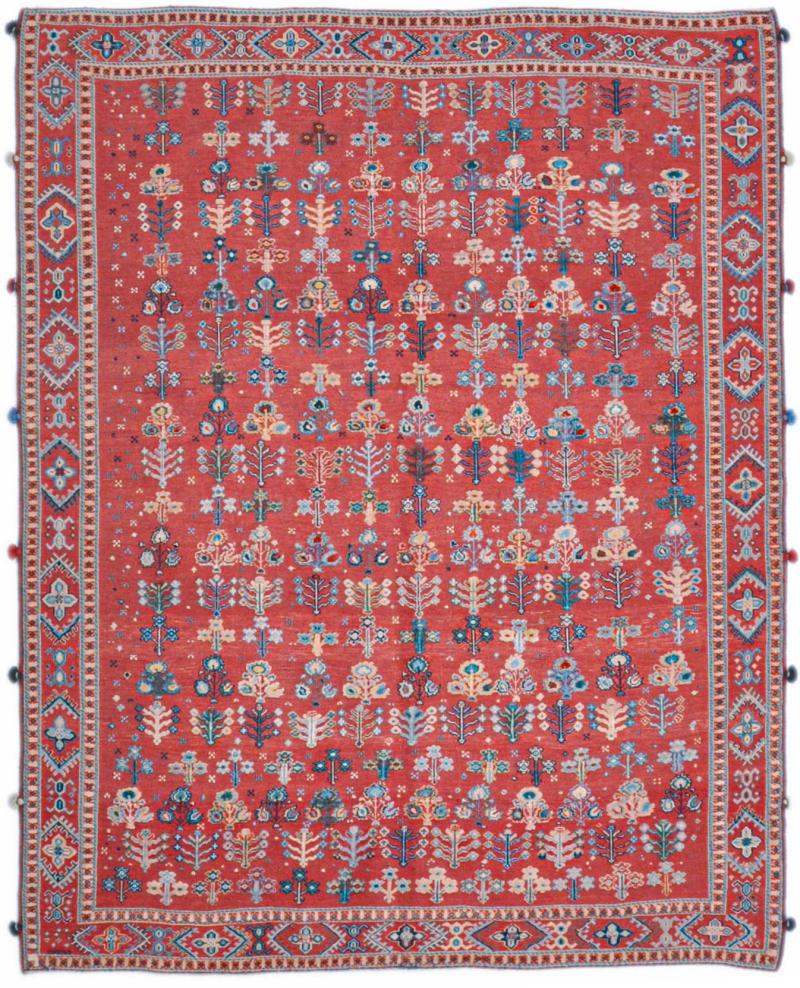 Tapete persa Soumak 204x159 204x159, Tapete persa Atado à mão