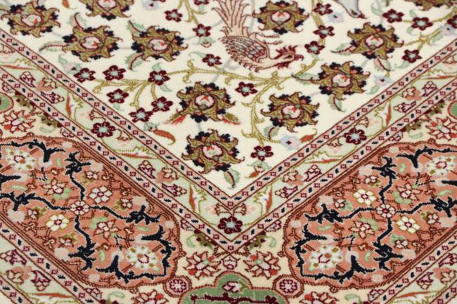 Tabriz 60Raj Signé Chaîne de Soie - 6
