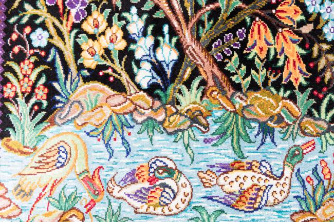 Qum Silk Signed Farsh Amir - 5
