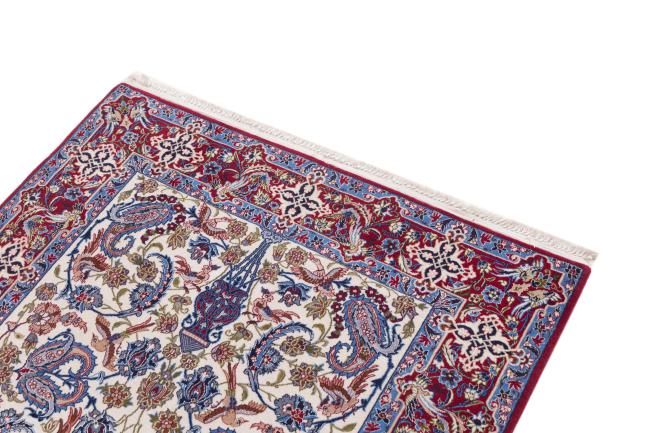 Isfahán Vieja Urdimbre de Seda - 3