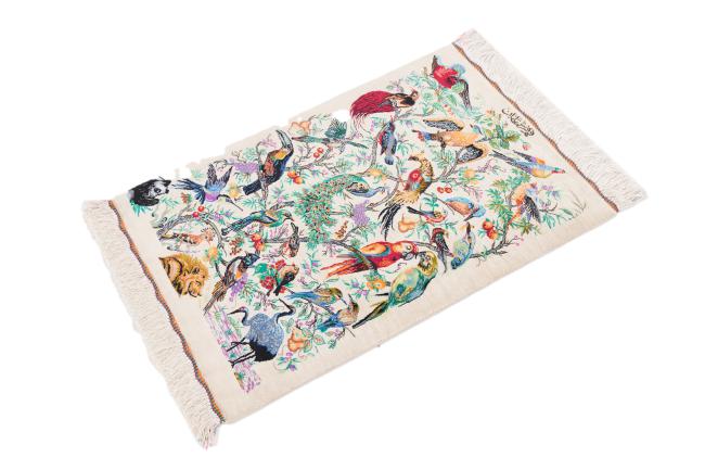 Qum Silk Signed Farsh Taban - 2