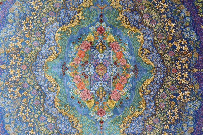 Ghom μετάξι Signed - 4