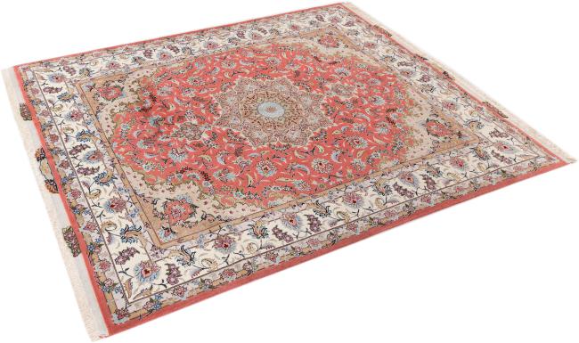 Tabriz 60Raj Signed Silk Warp - 1