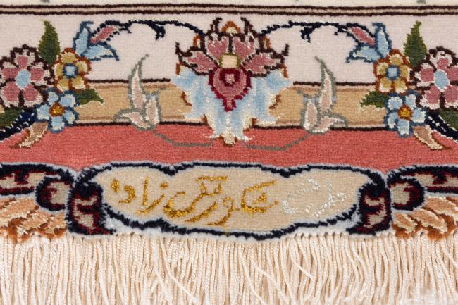 Tabriz 60Raj Signed Silk Warp - 8