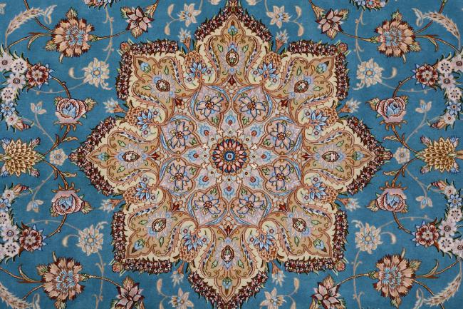Isfahan Signed Rajai Silk Warp - 14