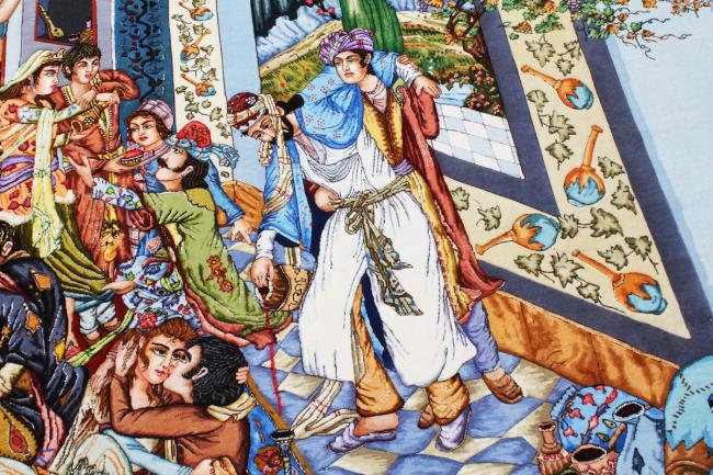 Tabriz Bild 50Raj Ordito in Seta - 5