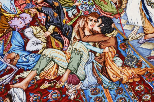 Tabriz Bild 50Raj Ordito in Seta - 6