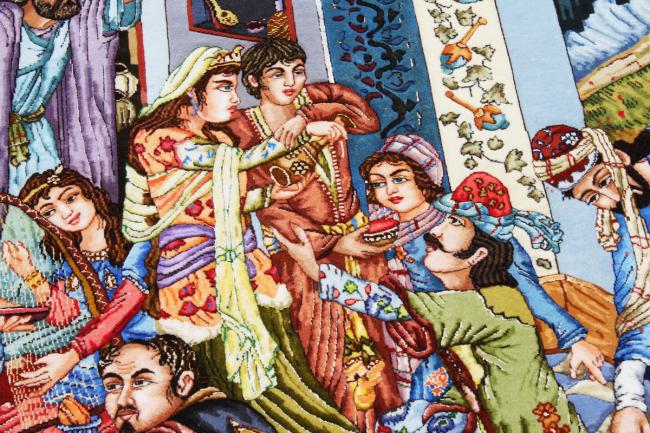 Tabriz Bild 50Raj Ordito in Seta - 14