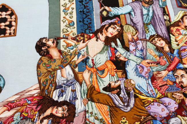 Tabriz Bild 50Raj Ordito in Seta - 15