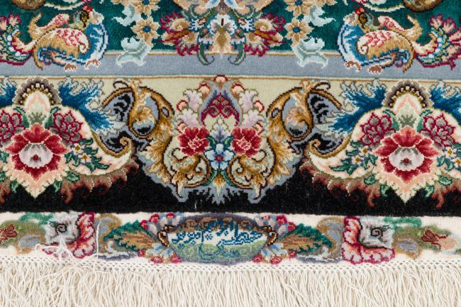 Tabriz 60Raj Signed Silk Warp - 4
