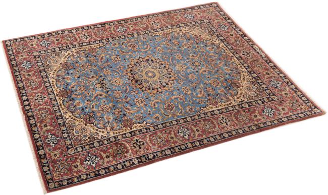 Isfahan Gammel Signed Silkerenning - 1