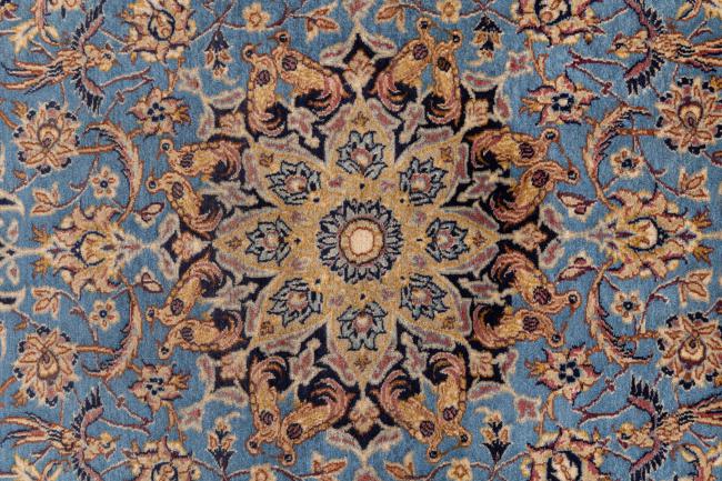 Isfahan Gammel Signed Silkerenning - 7