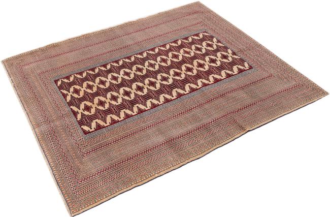 Turkaman Vieja Urdimbre de Seda - 1