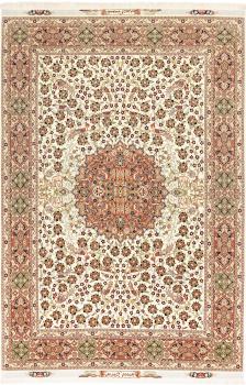 Tabriz 60Raj Signé Chaîne de Soie 234x153