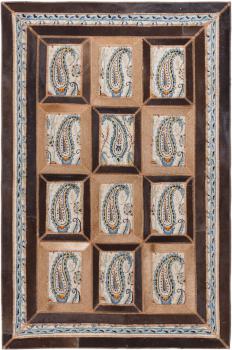 Kelim Patchwork Leder 142x92