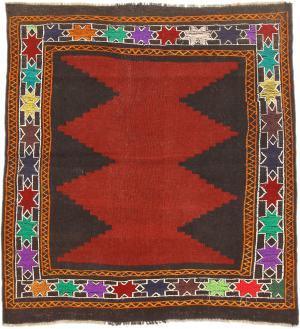 Kilim Afegão Antigo 114x105