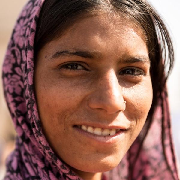 Portrait of a carpet weaver