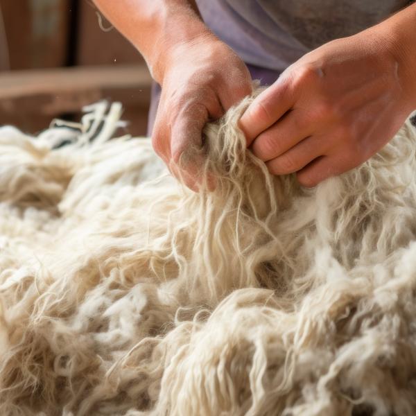 Lana vergine di alta qualità come materiale naturale per tappeti orientali annodati a mano
