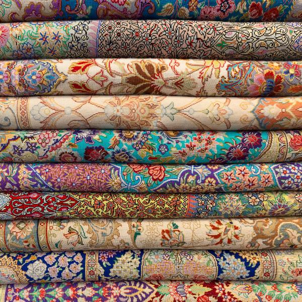 Mønstret tæppe med klassiske orientalske mønstre