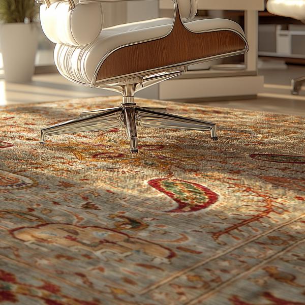 Tapis classique Arijana fait à la main dans des couleurs chaudes