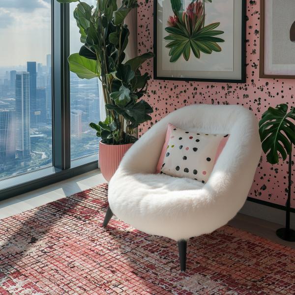 Kézzel csomózott modern szőnyeg absztrakt mintával