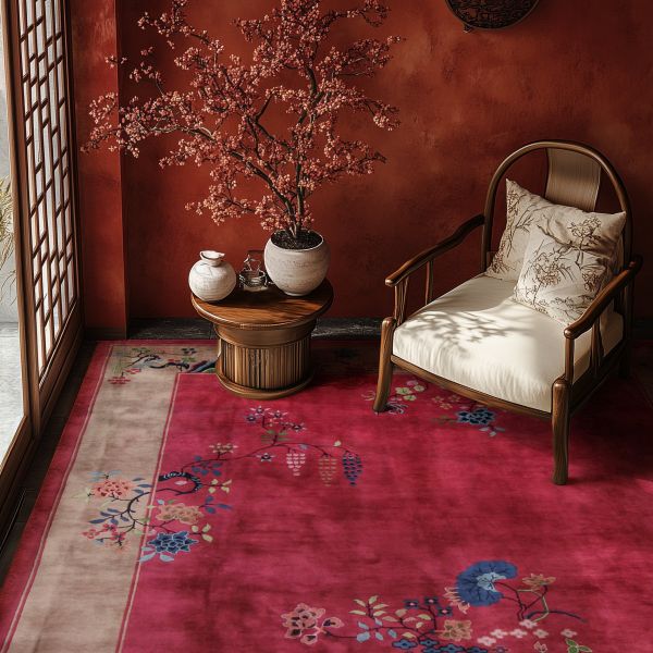 Chinese wool rug with a classic design